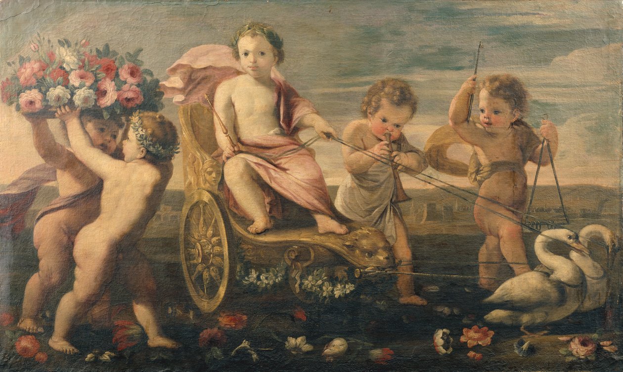 Amors triumf (olie på lærred) af Karel Philips (Circle of) Spierincks