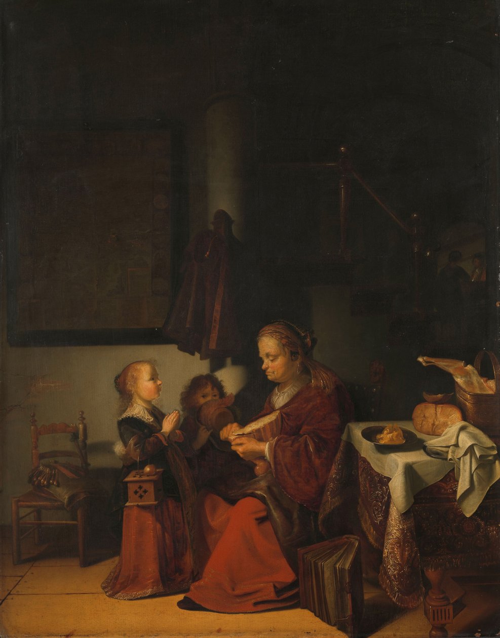 Morgenmad, 1640-54 af Karel Slabbaert
