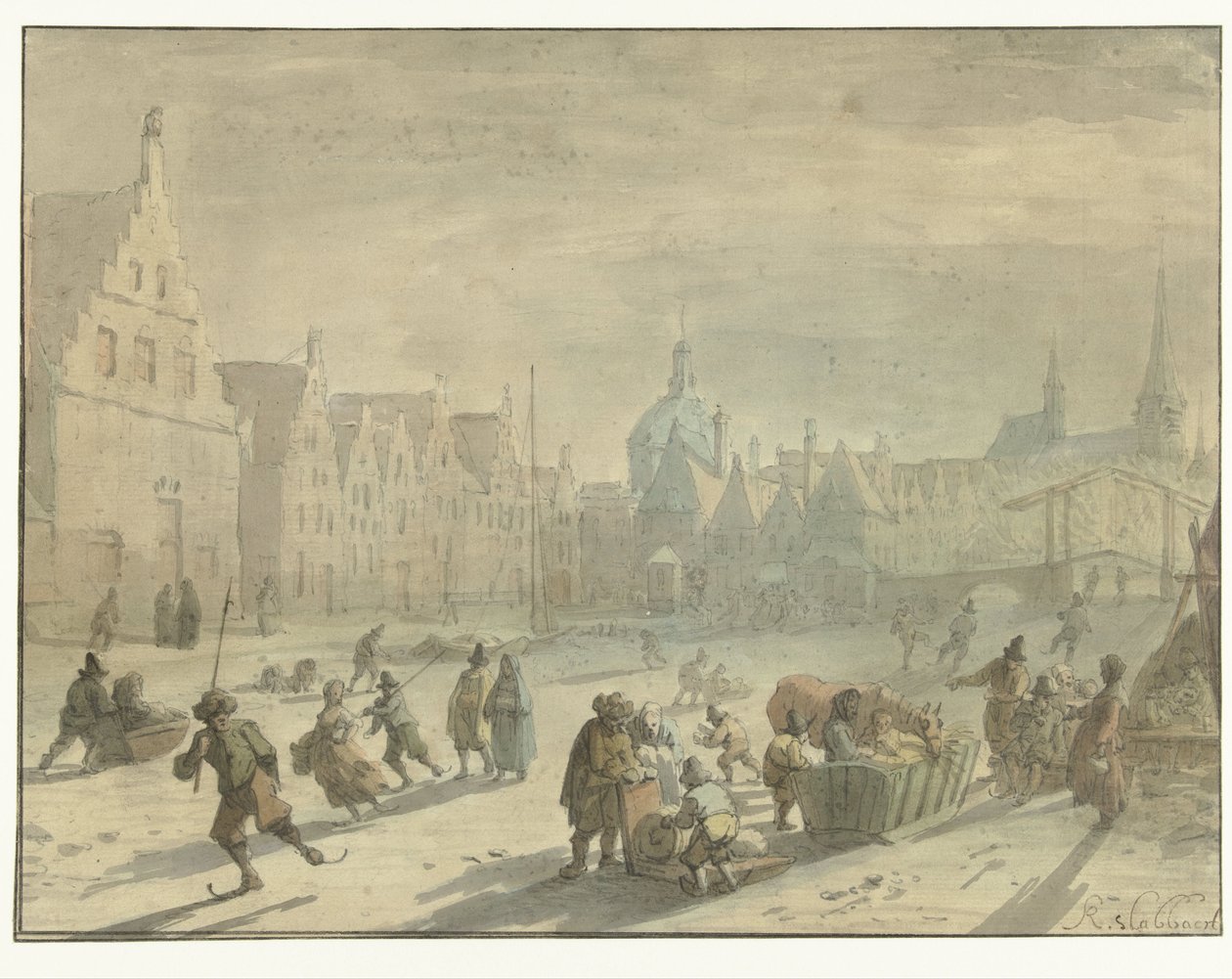 Galgevand i Leiden med isunderholdning af Karel Slabbaert