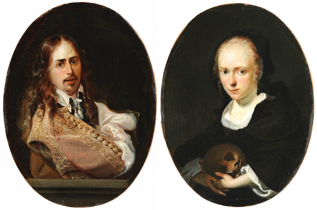 Selvportræt og portræt af Cornelia Bouwers, kunstnerens kone af Karel Slabbaert