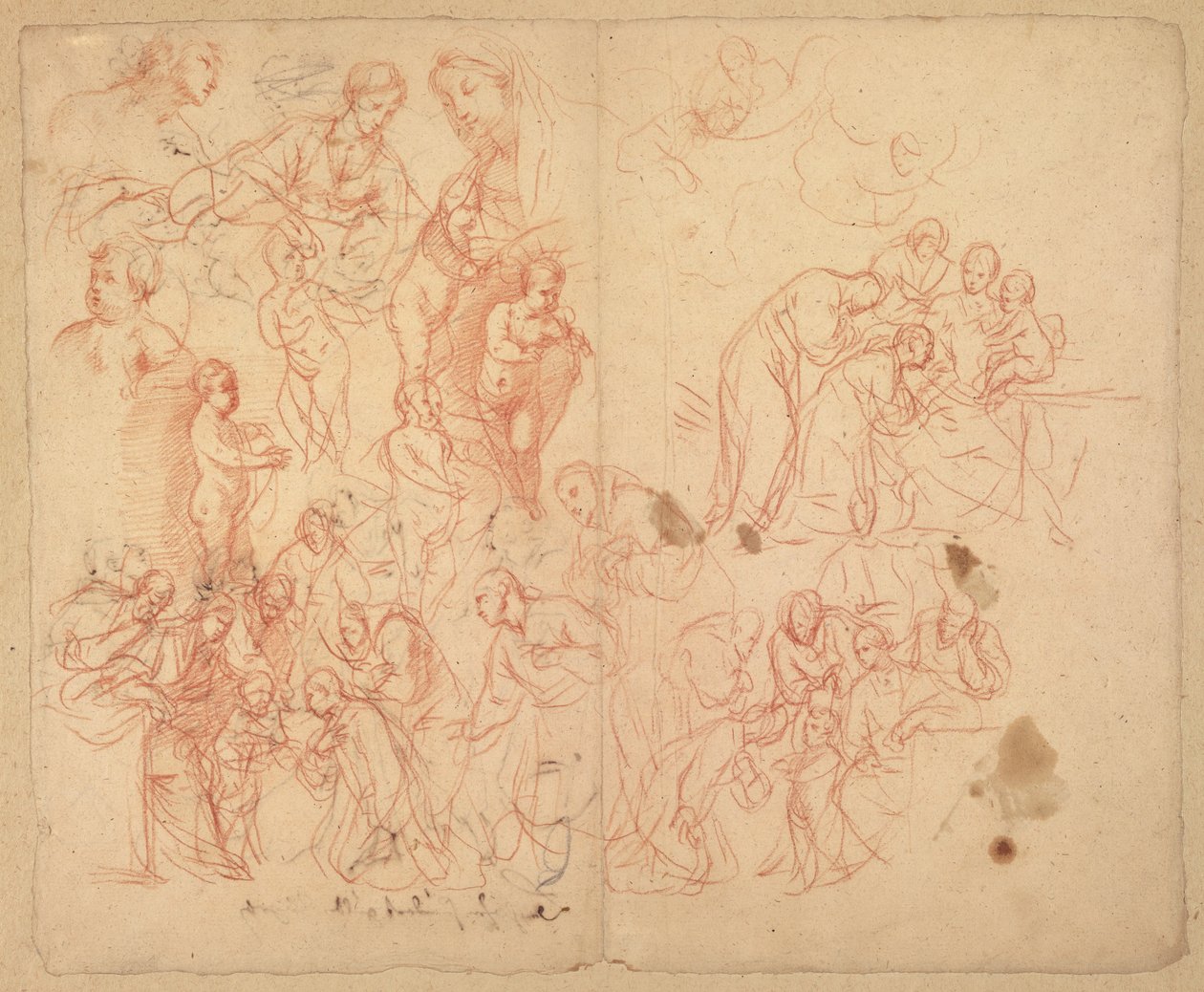 Figurstudier (recto); Figurstudier (verso) af Karel Škréta