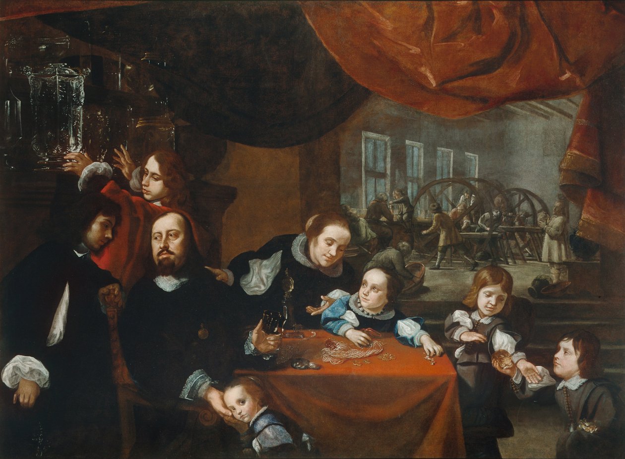 Familien til ædelstensskæreren Dionysius Miseroni af Karel Škréta
