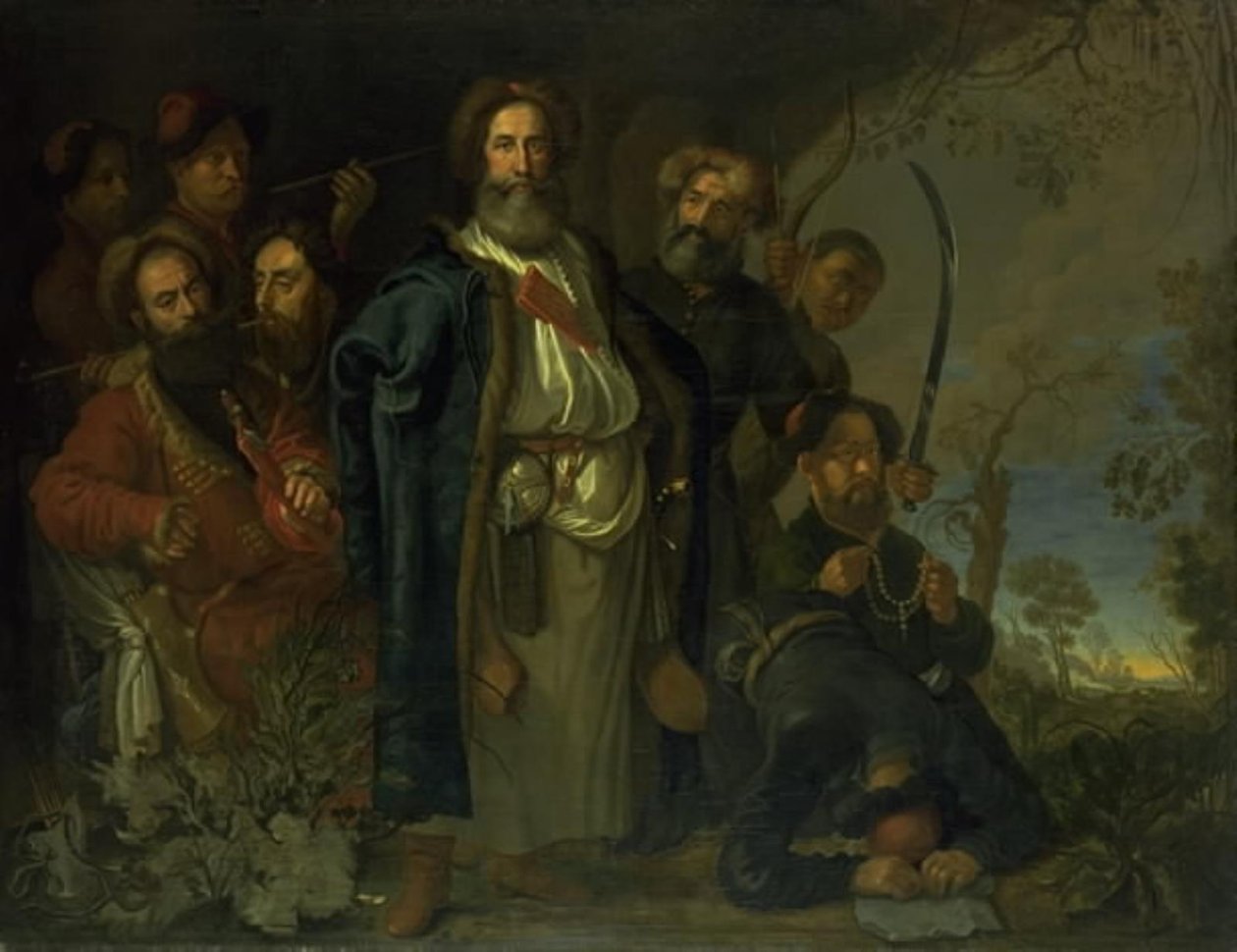 Et tatarisk gesandtskab på besøg i København af Karel van III Mander