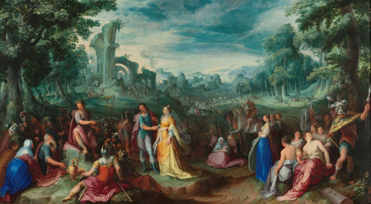 Scipios kontinens Scipios kontinens. På verso: Allegori om naturen af Karel van Mander (I)