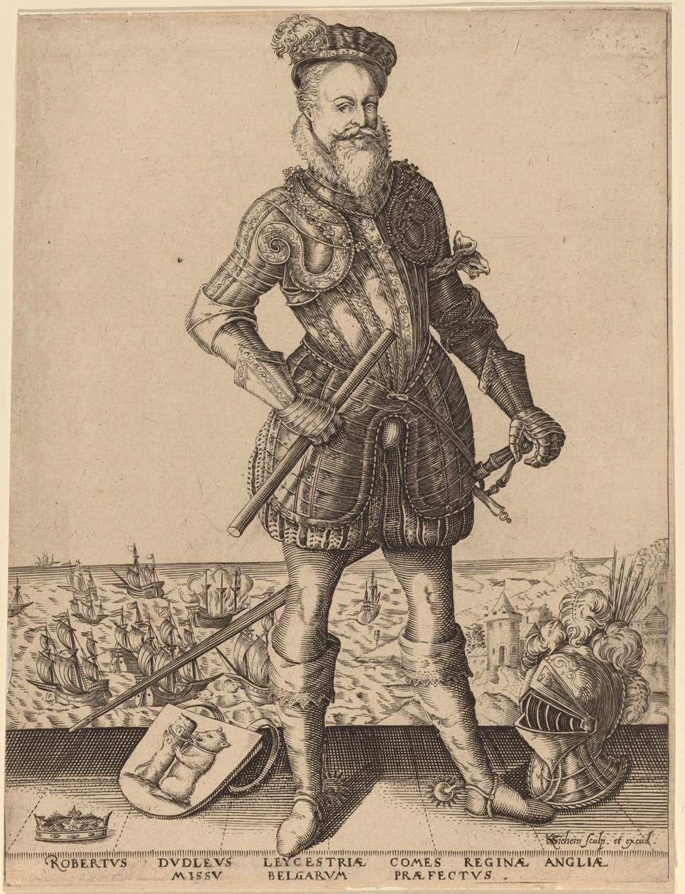 Robert Dudley, jarl af Leicester af Karel van Sichem after Christoffel