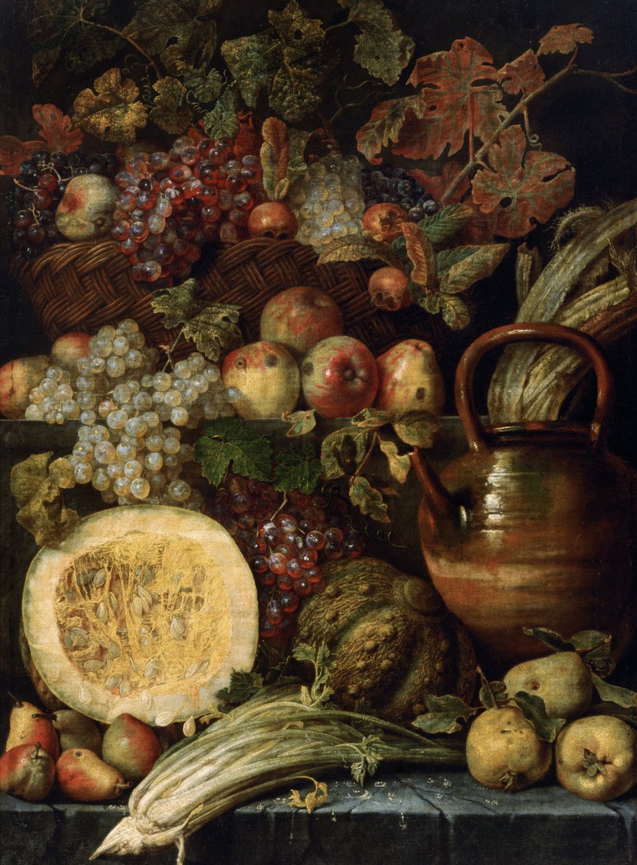 Stilleben med frugt, sidste fjerdedel af 1600-tallet.. af Karel van Vogelaer