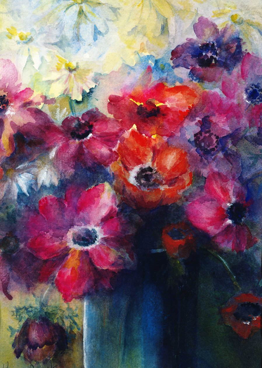 Caen Anemoner med tusindfryd af Karen Armitage