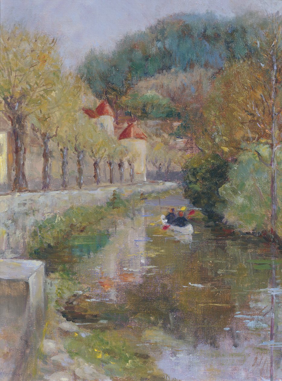 Kanal ved Noyers, Bourgogne, 2002 af Karen Armitage
