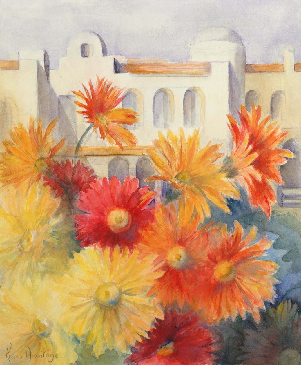 Gerberaer af Karen Armitage