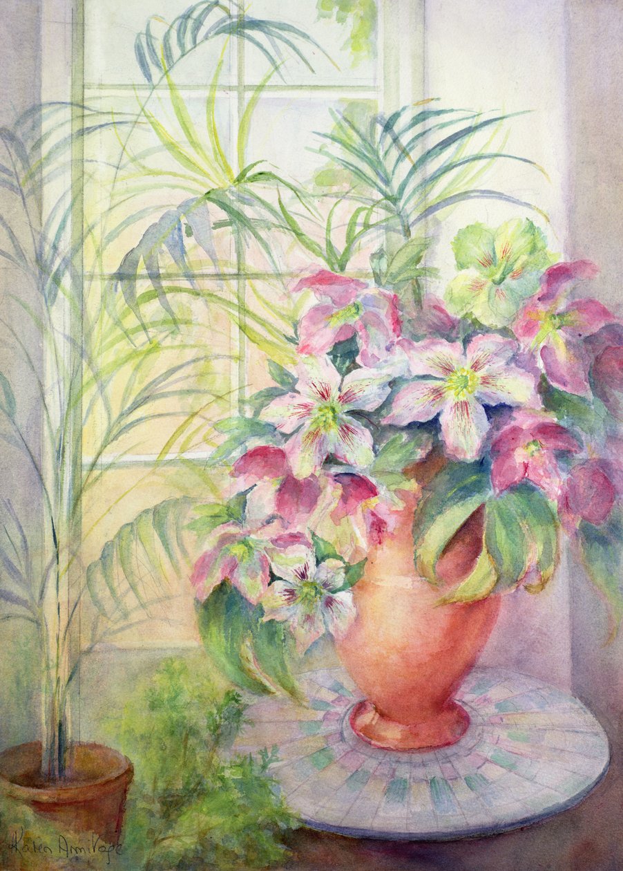 Hellebores på et italiensk bord af Karen Armitage