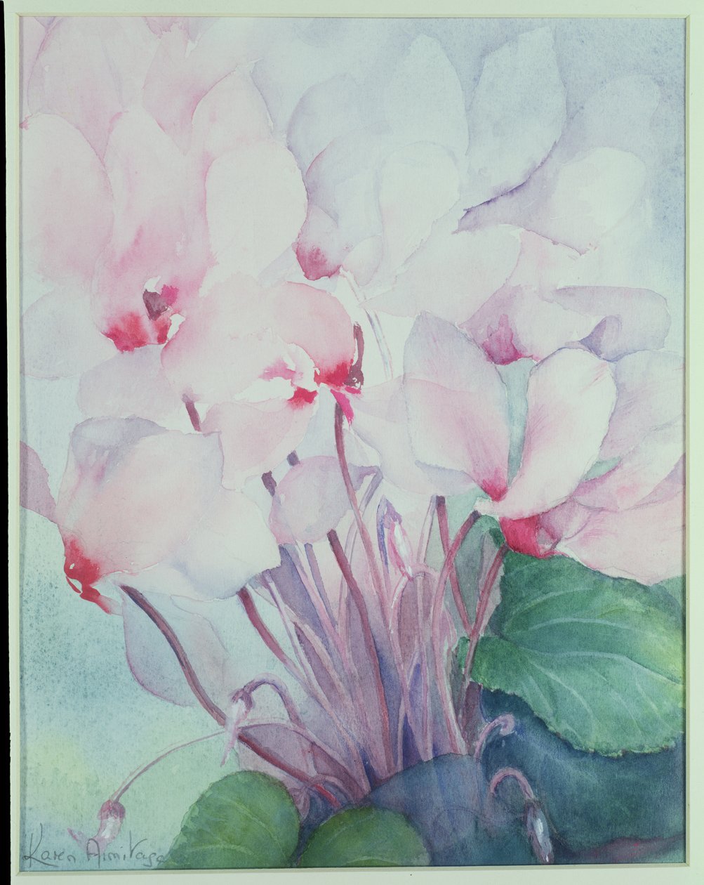 Pink Cyclamen, Victoria af Karen Armitage