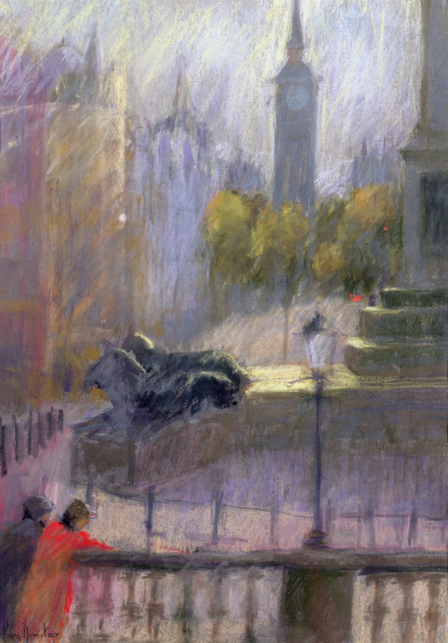 Trafalgar Square (pastel på papir) af Karen Armitage