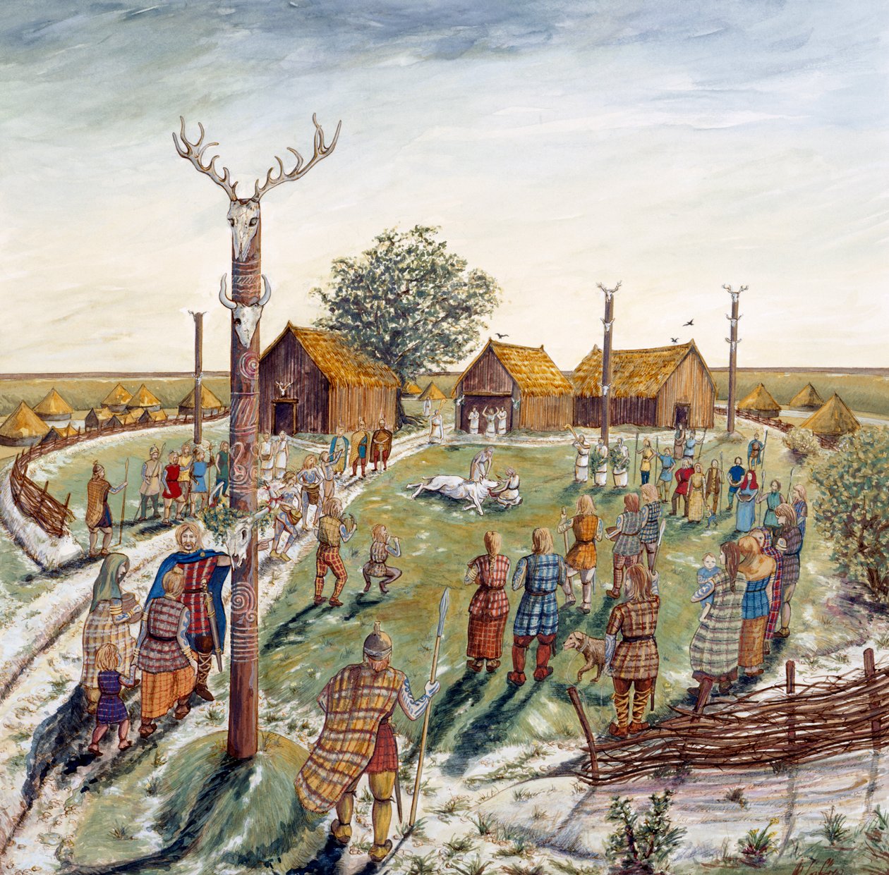 Danebury Hill Fort, c2. århundrede f.Kr., c1990-2010 af Karen Guffogg