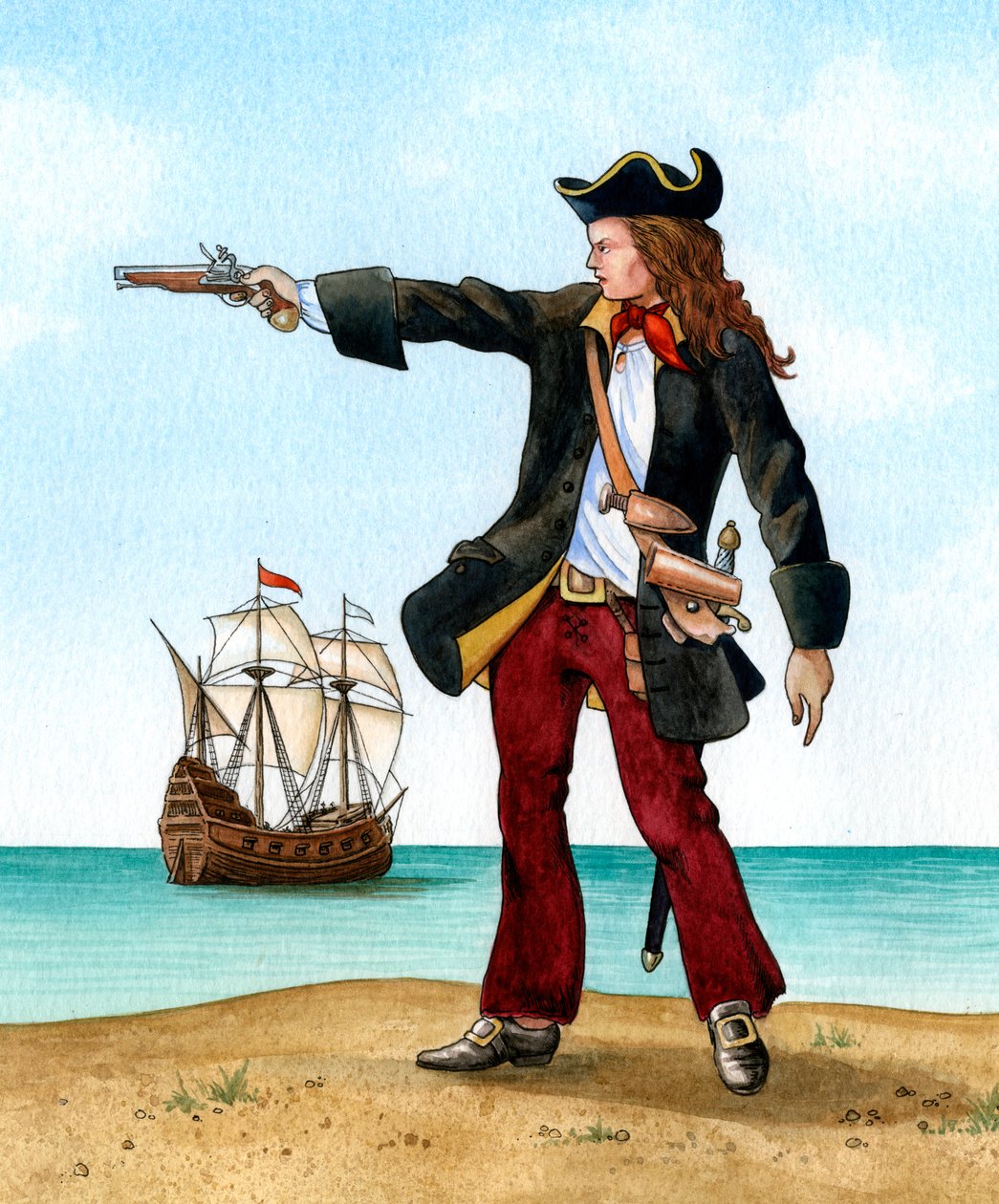 Anne Bonny, c1698, irsk pirat. af Karen Humpage