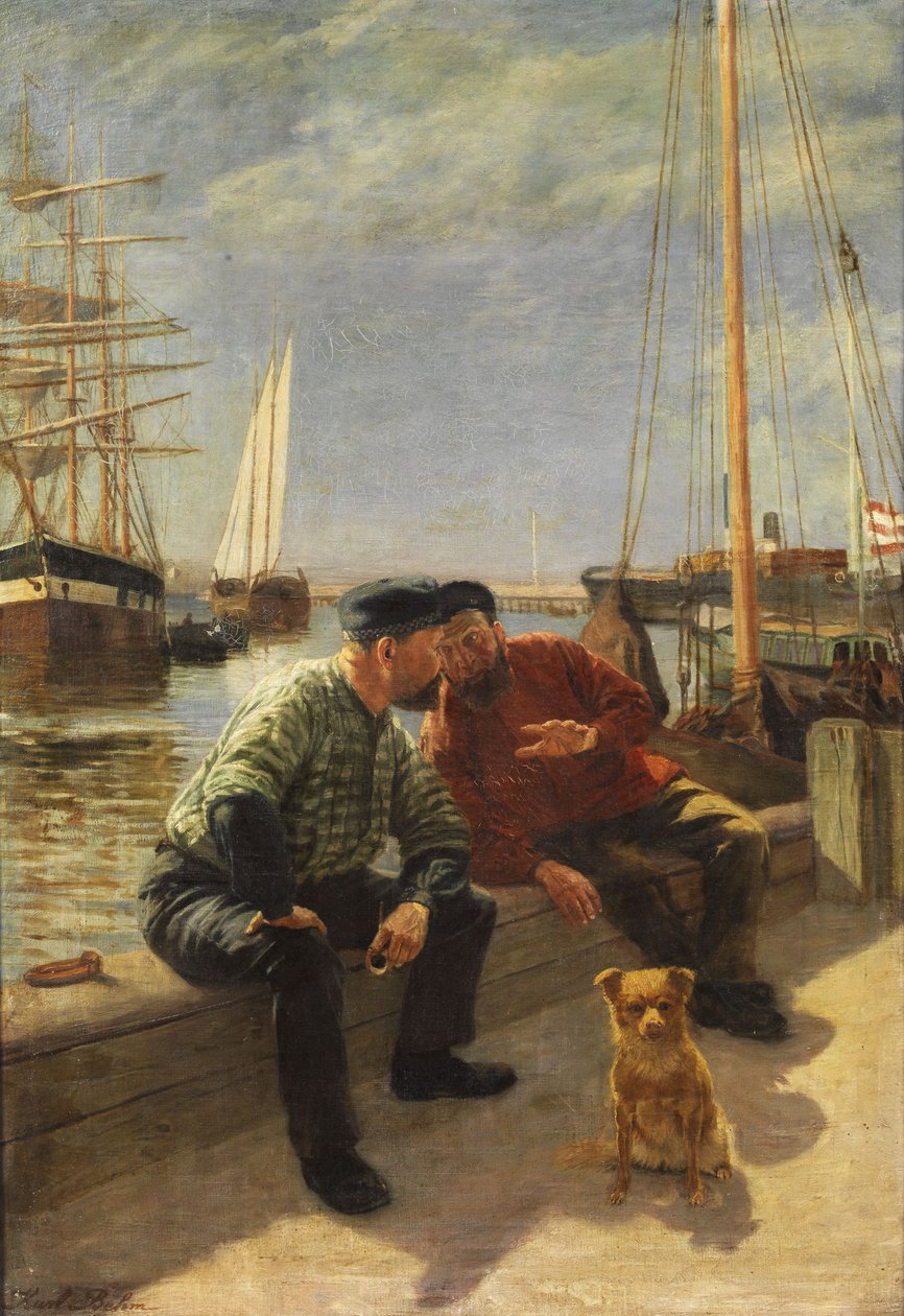 To fiskere på kajen af Karl Behm
