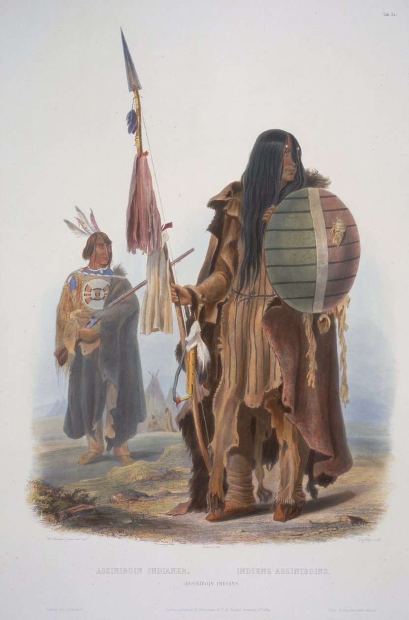 Assiniboin indianere af Karl Bodmer