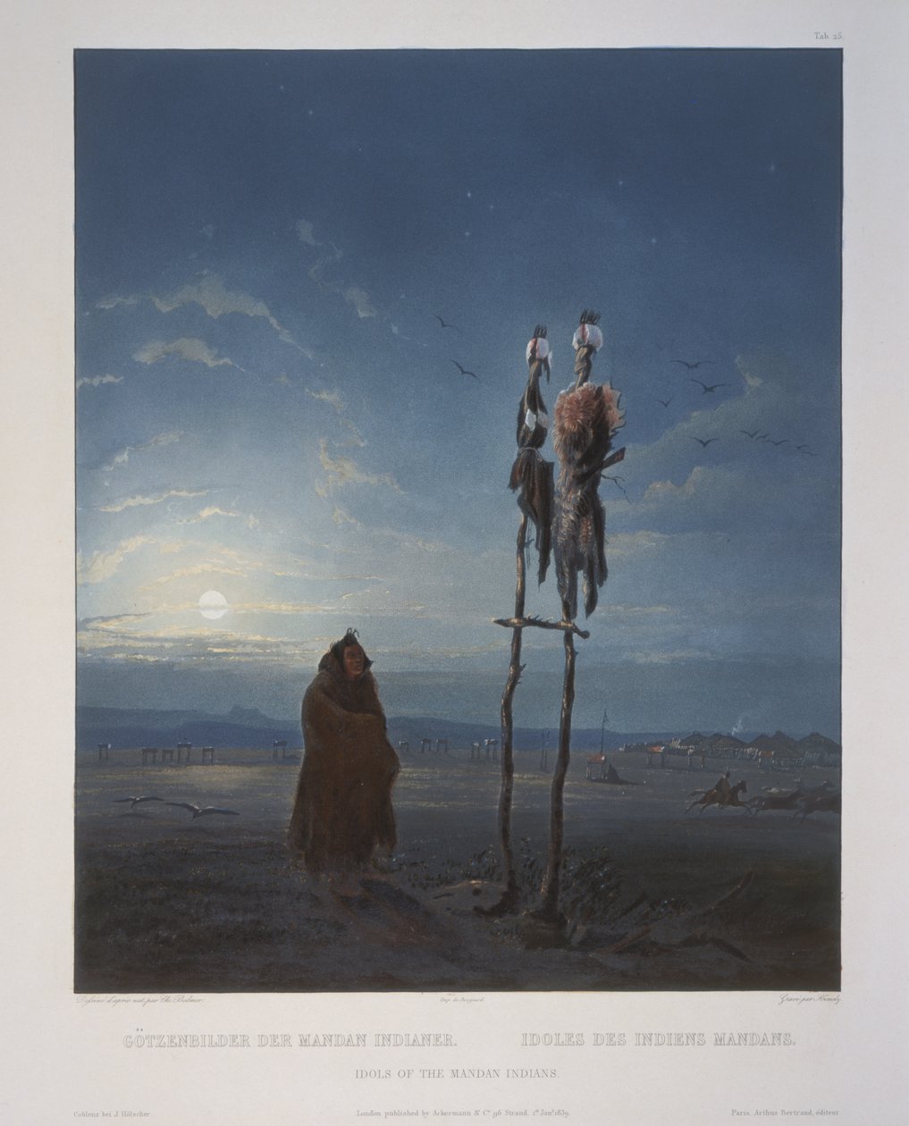 Mandan-indianernes idoler af Karl Bodmer