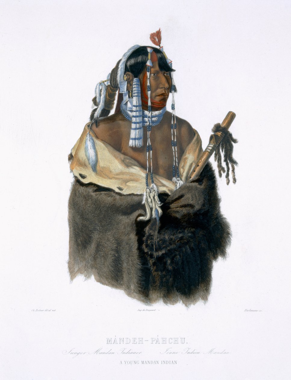 Mandeh-Pahchu, en ung mandanindianer, plade 24 fra bind 1 af 