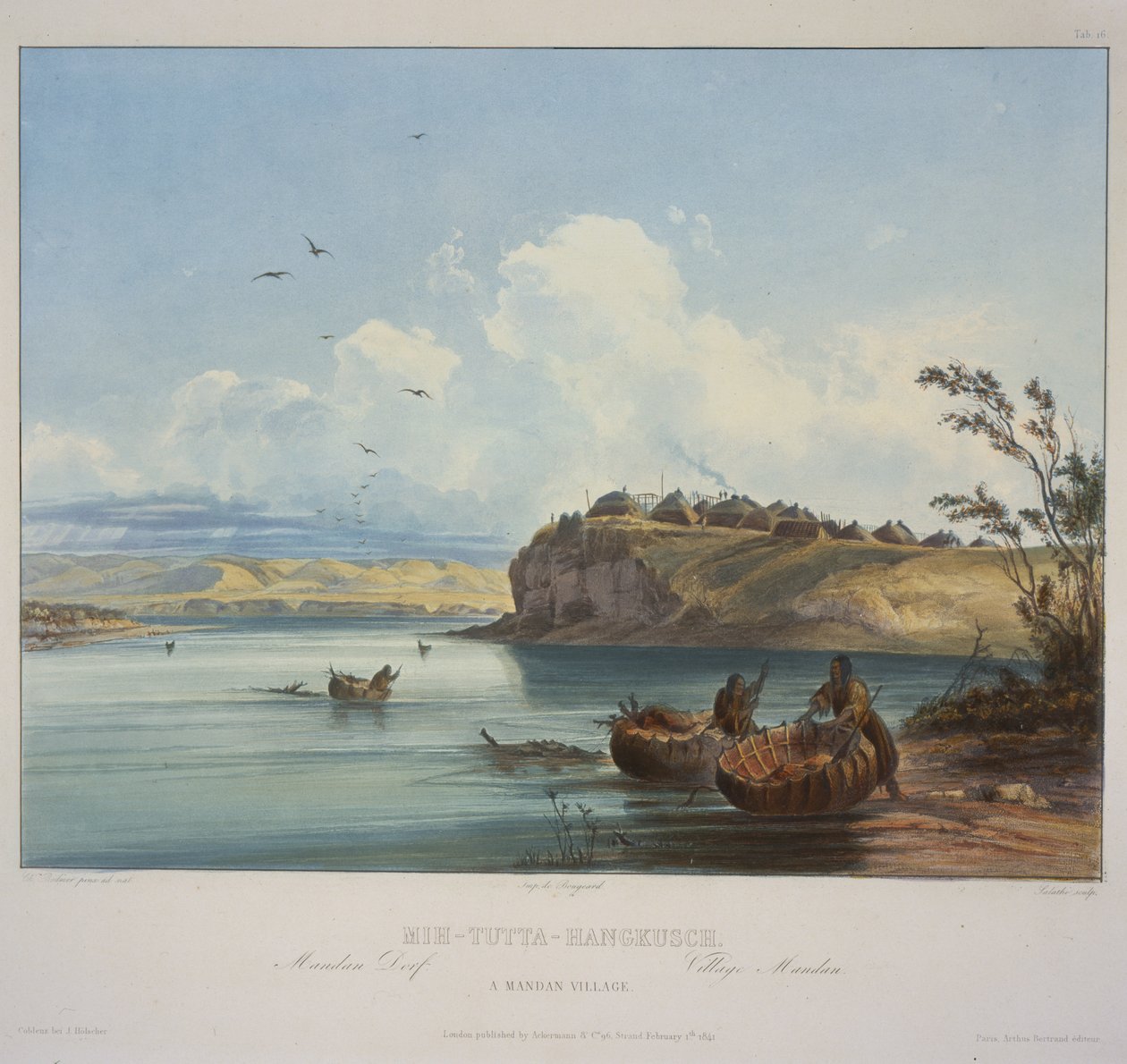 Mih-Hel-Hangkusch. En Mandan landsby af Karl Bodmer