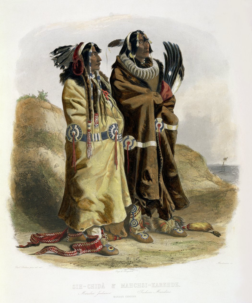 Sih-Chida og Mahchsi-Karehde, Mandan-indianere, plade 20 fra bind 2 af 