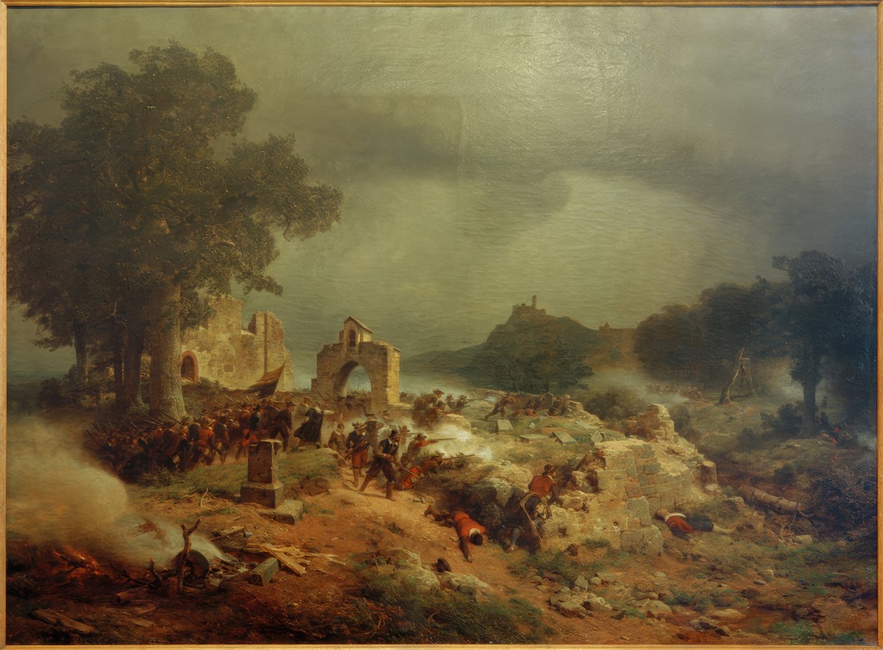 Landskab fra Trediveårskrigen af Carl Friedrich Lessing