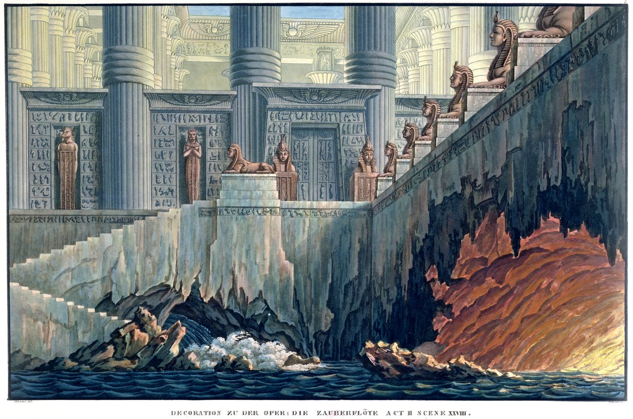 Egyptisk scenografi til anden akt, scene xxviii af operaen 