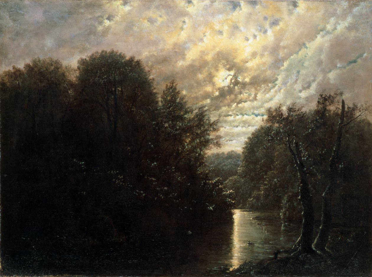 Flodlandskab i Rosental nær Leipzig af Karl Gustav Carus