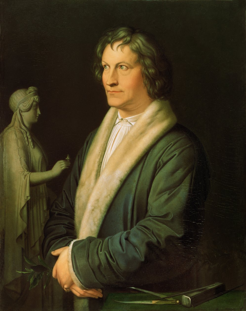 Portrait of the sculptor Bertel Thorvaldsen, 1823 af Karl Joseph Begas