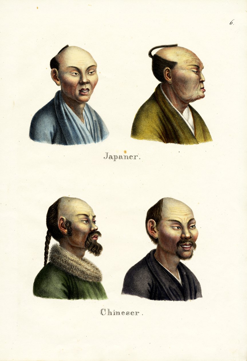 Japanske folk, 1824 af Karl Joseph Brodtmann