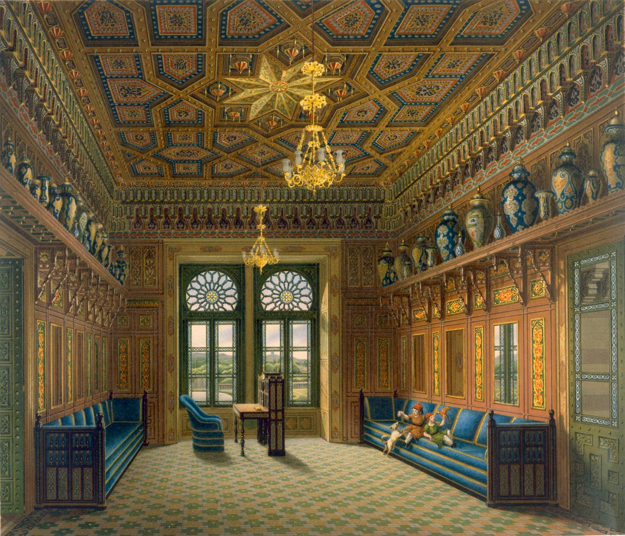Design til Grand Reception Room, 1837 af Karl Ludwig Wilhelm Zanth