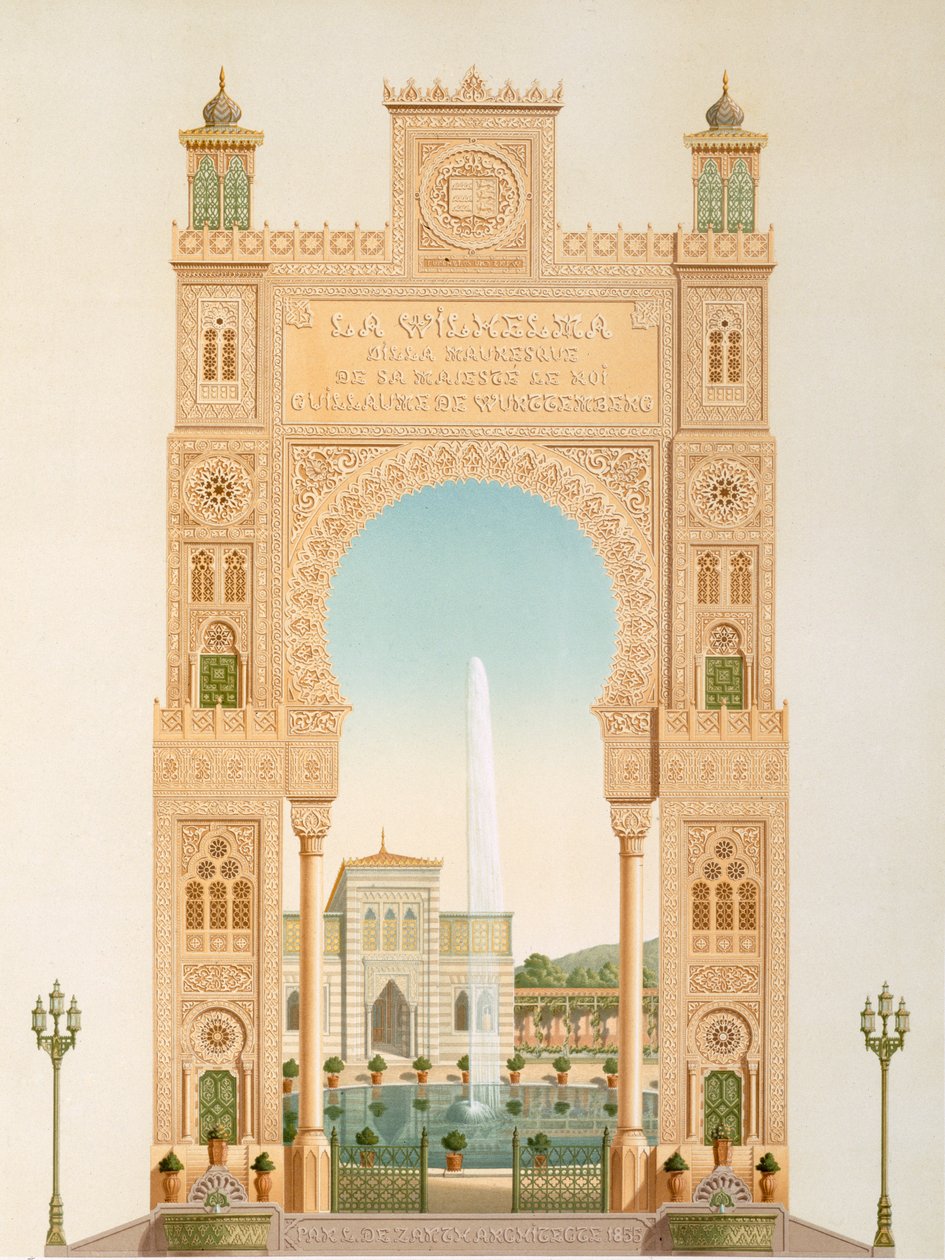 Design til indgangsportene til Wilhelma, 1837 af Karl Ludwig Wilhelm Zanth