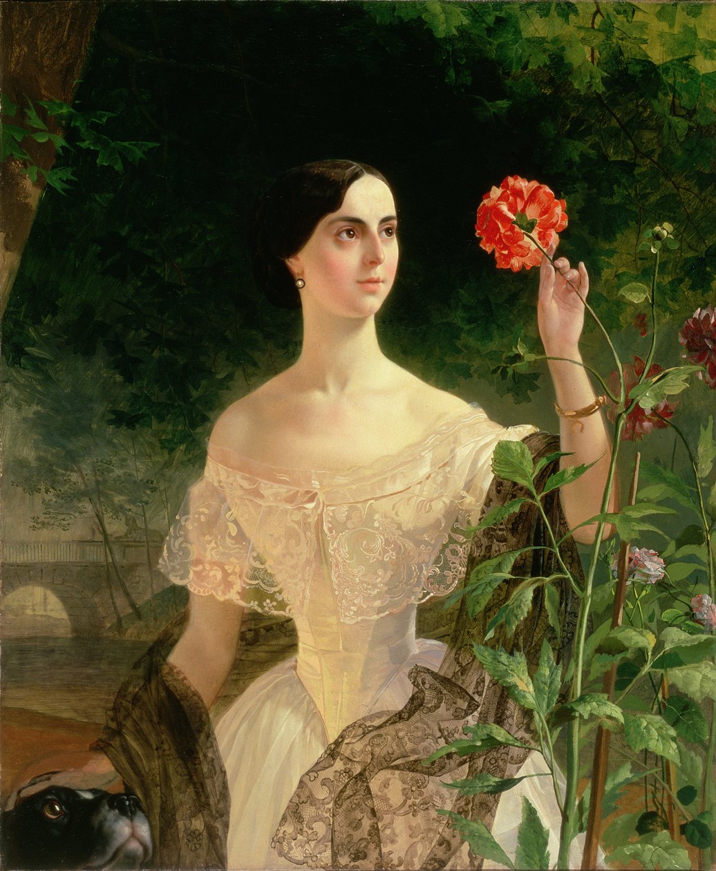 Portret af Sofia Andreevna Shuvalova (1829-1912), 1849 af Karl Pavlovich Bryullov