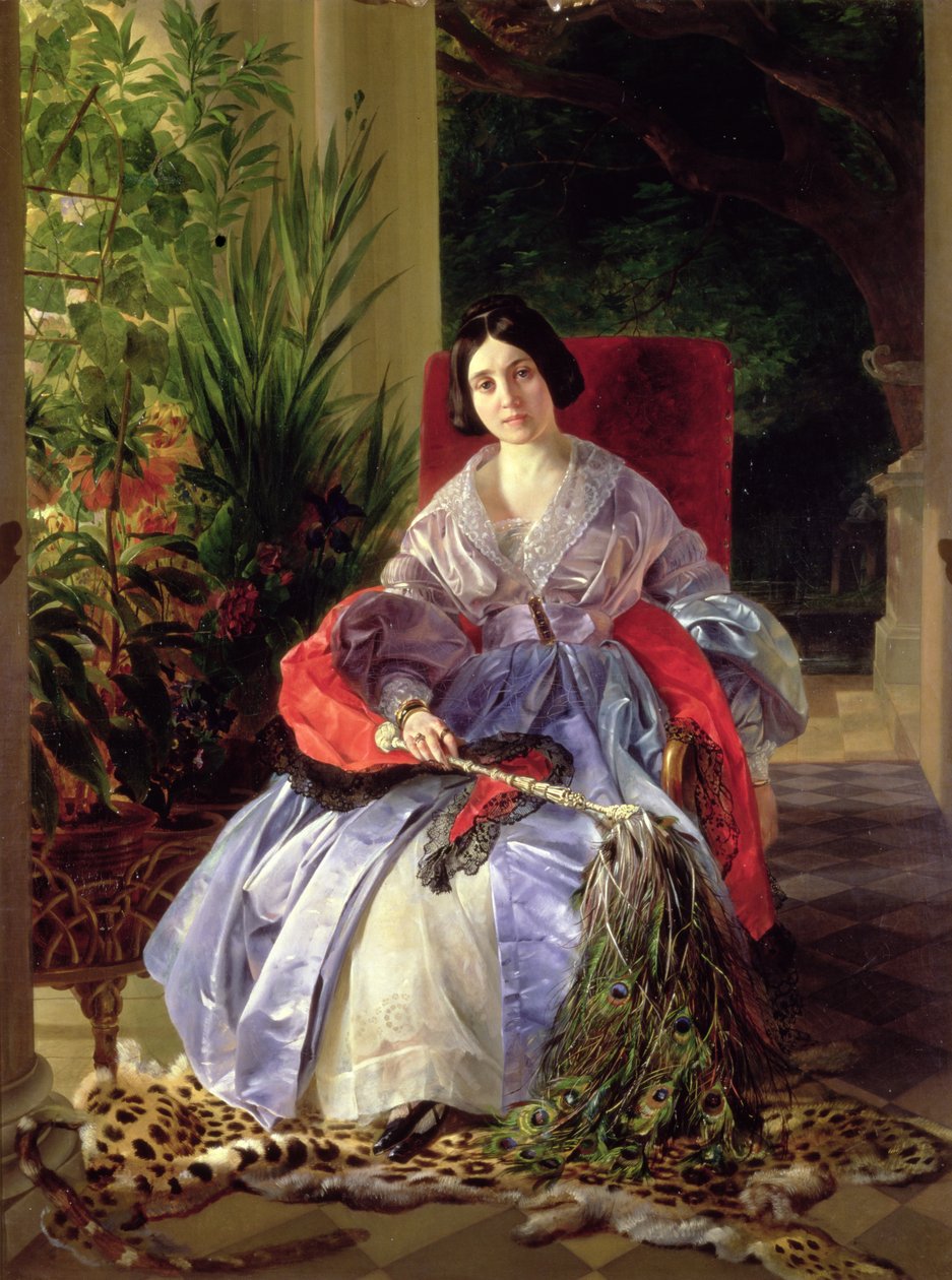 Portret af prinsesse Elizaveta Pavlovna Saltykova (1802-63) 1841 af Karl Pavlovich Bryullov