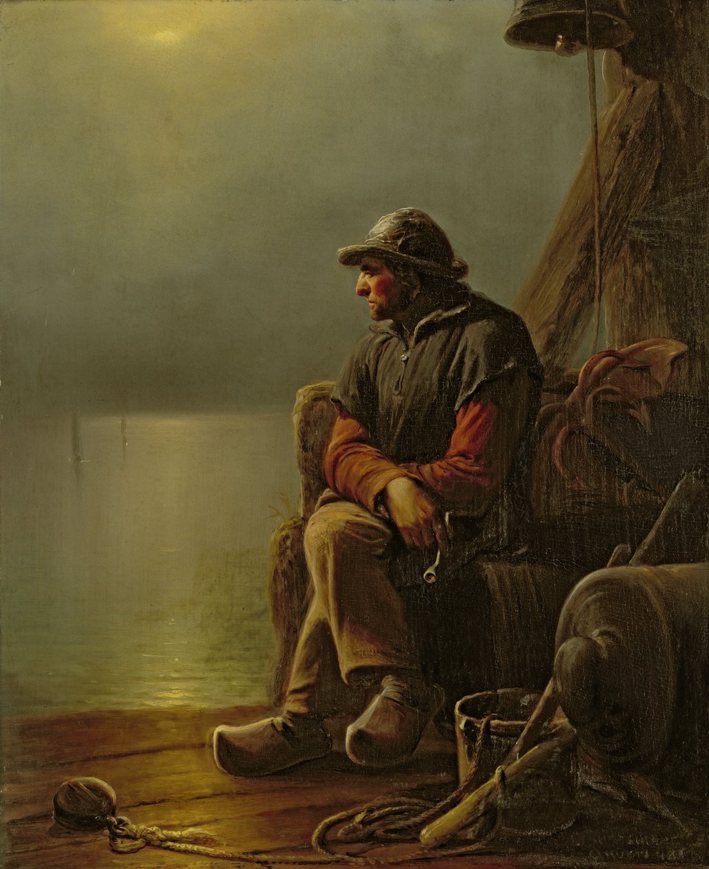 Lodsen holder vagt, 1851 af Karl Schlesinger