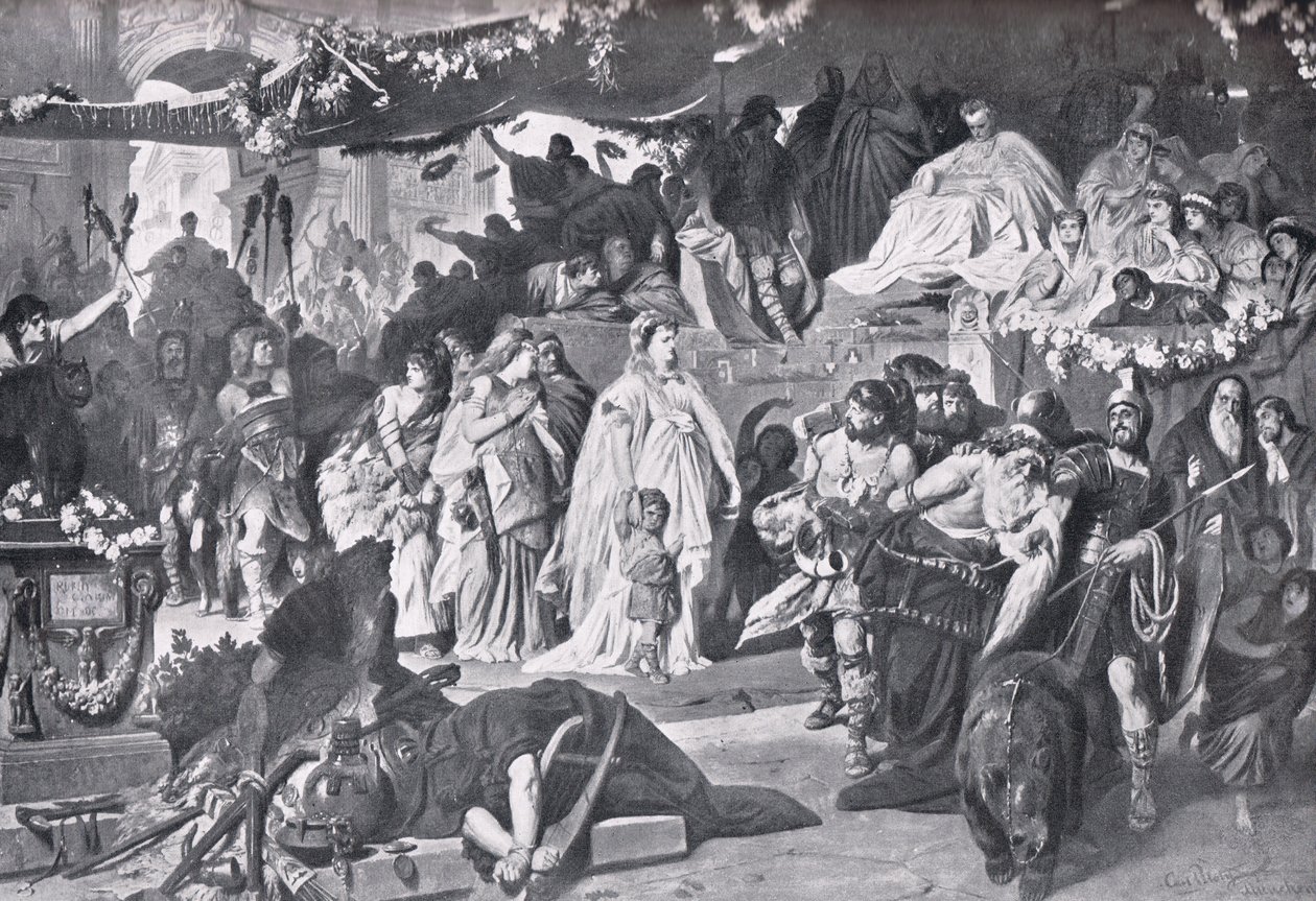 Thusnelda ved Germanicus triumf af Karl Theodor von Piloty