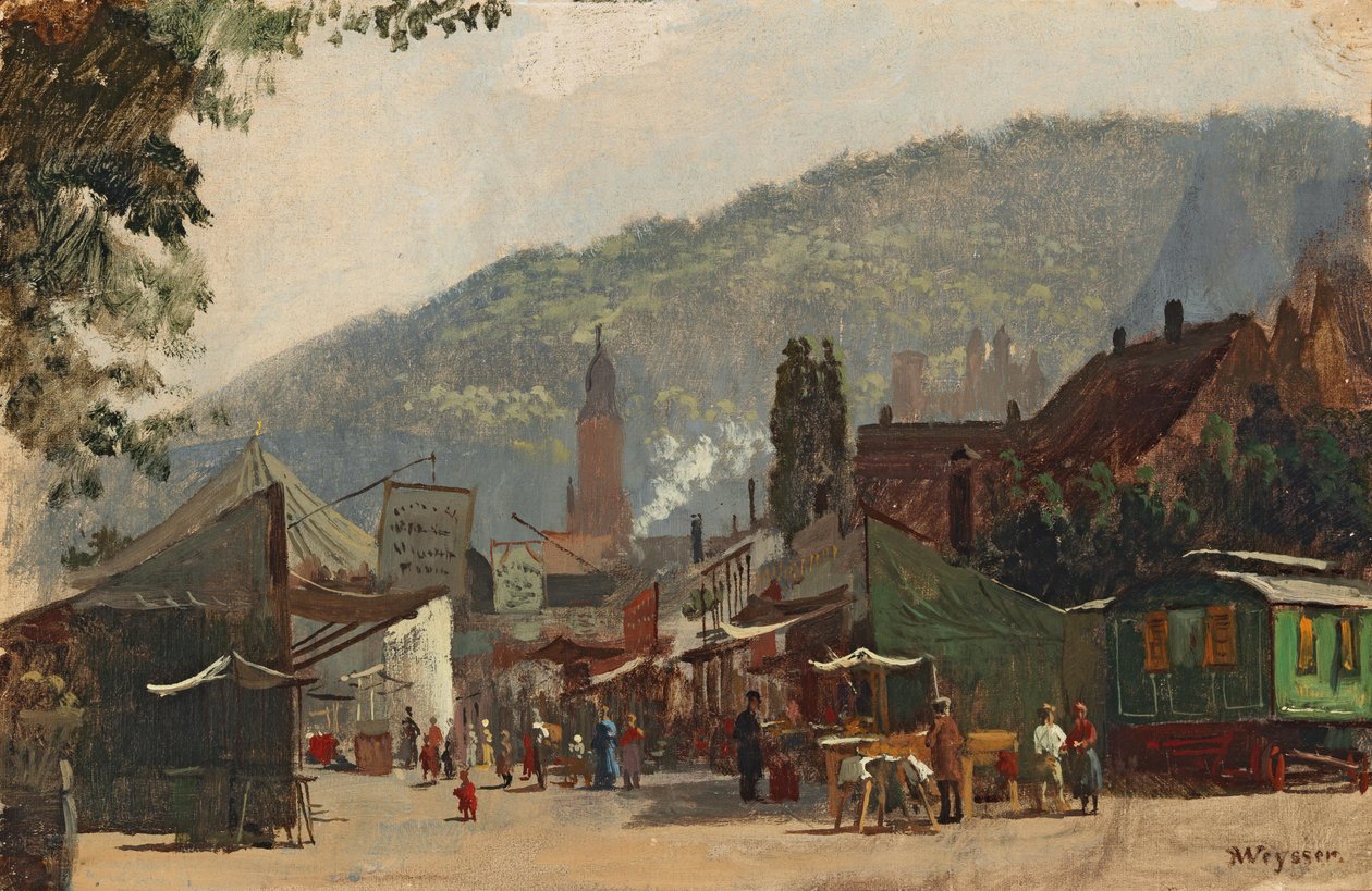 Efterårsmesse på Jubilæumspladsen i Heidelberg af Karl Weysser