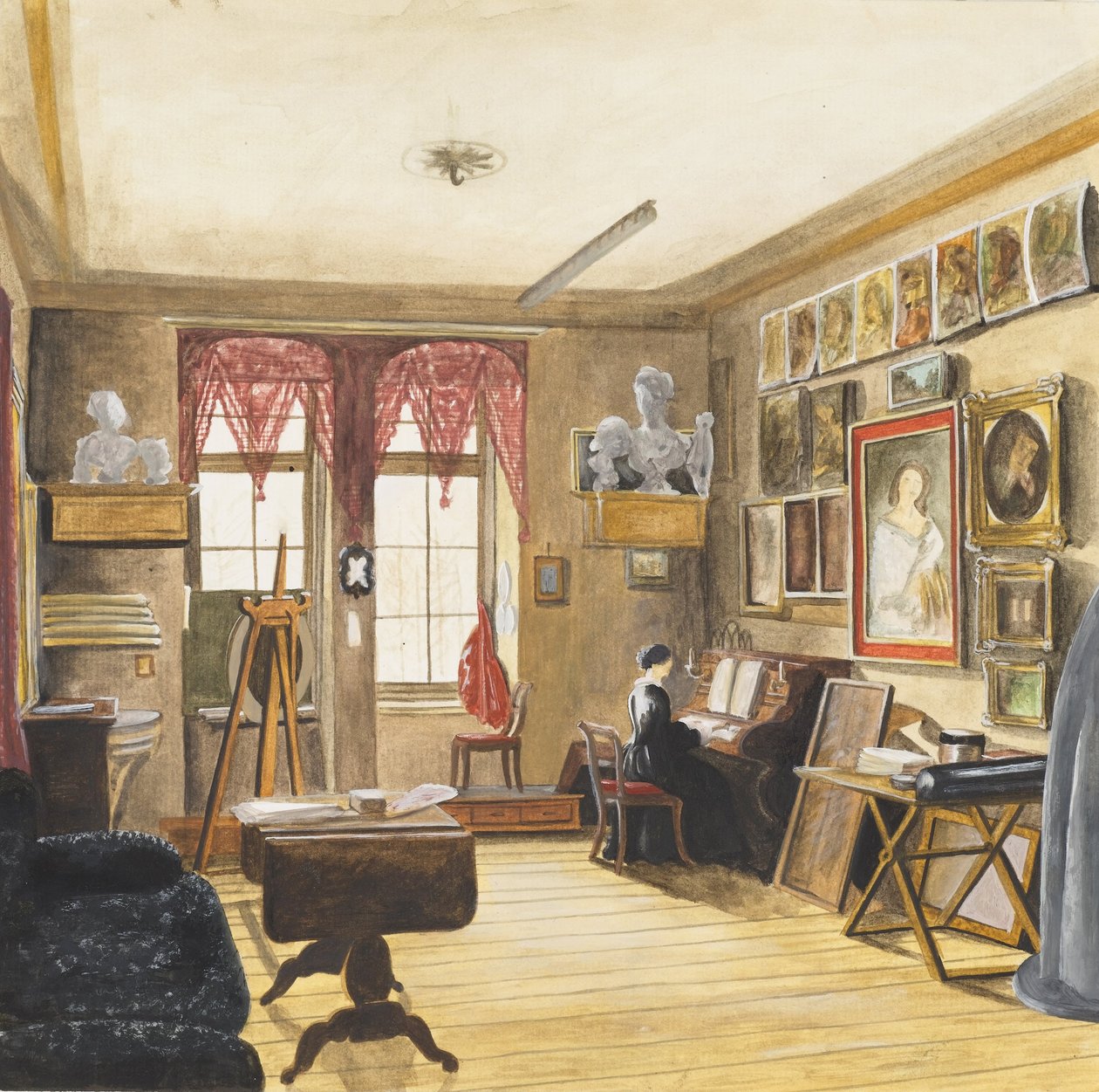 Artists Studio i Berlin af Karl Wilhelm Streckfuss