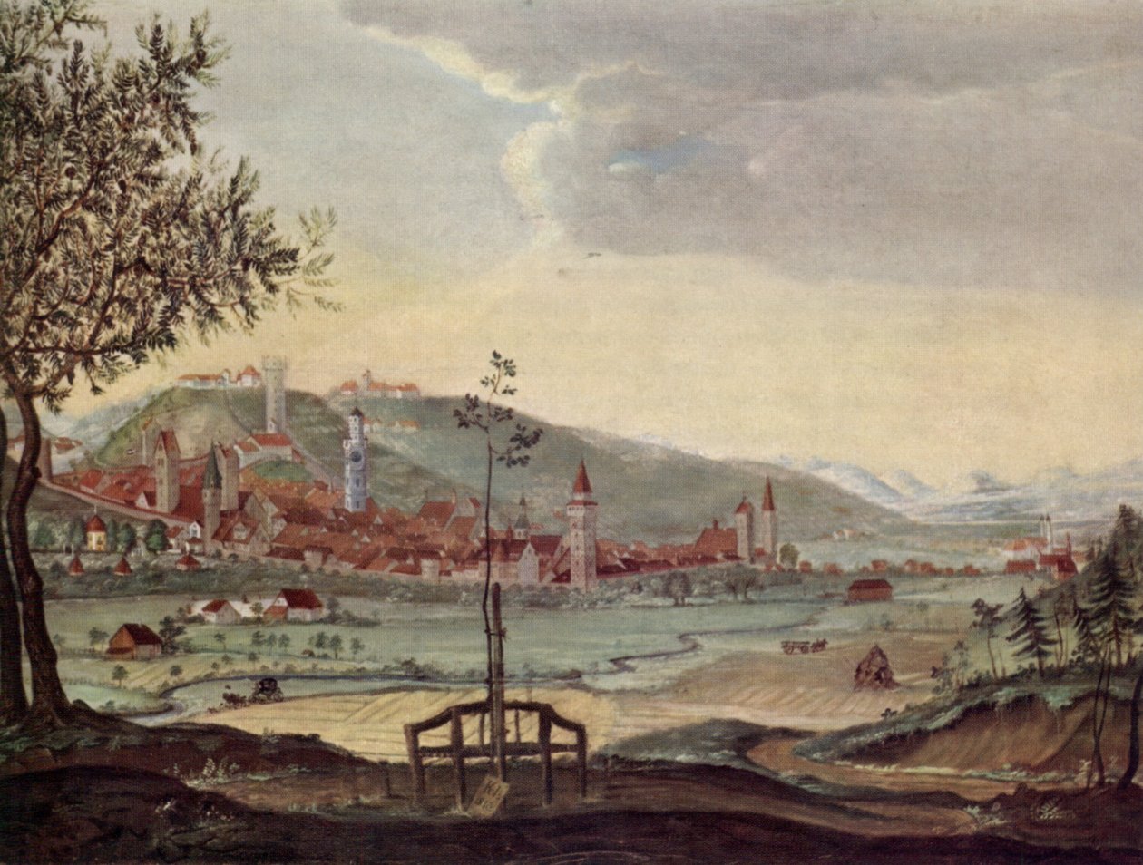 Ravensburg fra nordvest af Karl von Herrich