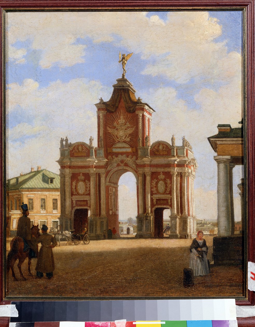 De røde porte i Moskva. Maleri af Karl Petrovich Bodri (1812-1894). Olie på lærred, 46 x 34 cm af Karl Fridrikh Petrovich Bodri