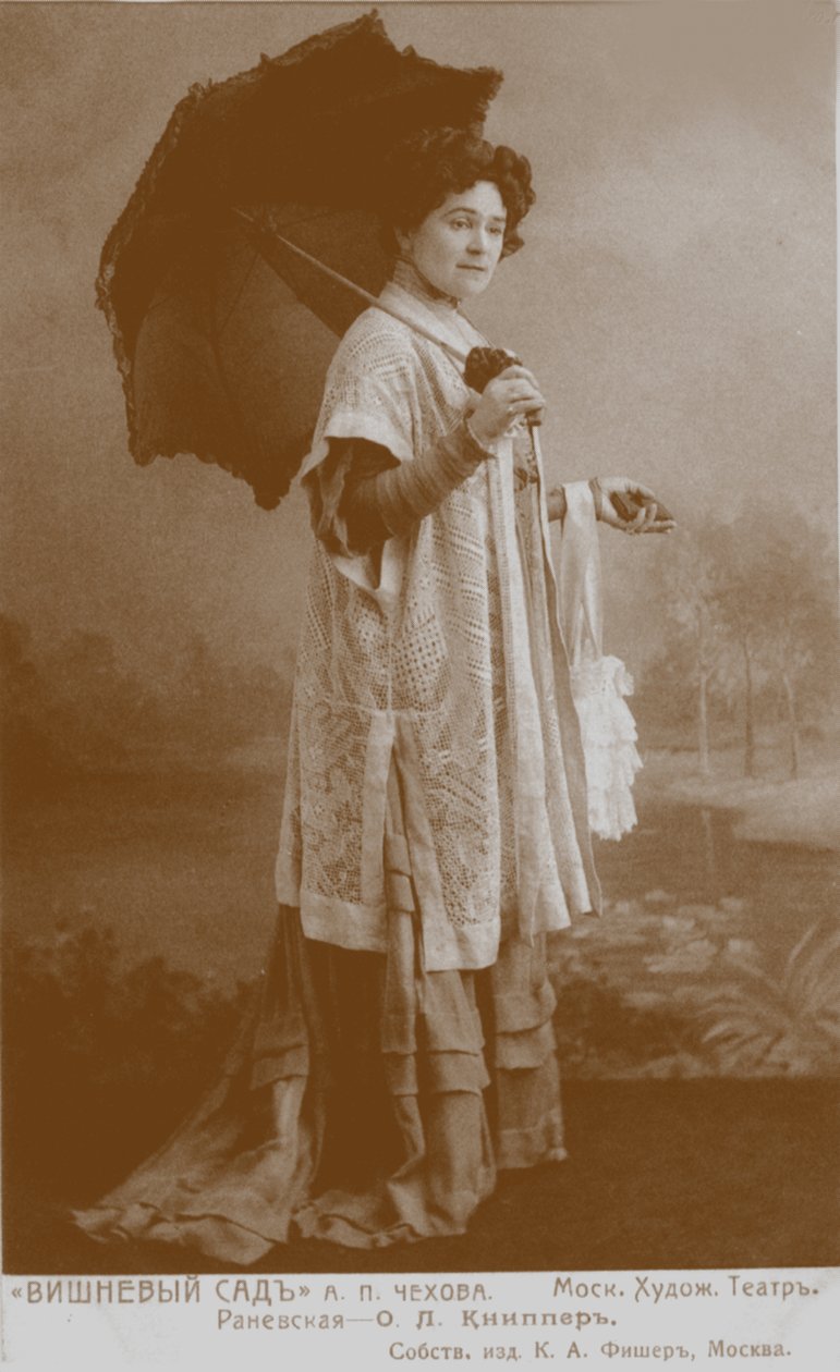 Olga Leonardovna Knipper-Chekhova ace Ranevskaya i Tae Cherry Orchard af Karl August Fischer