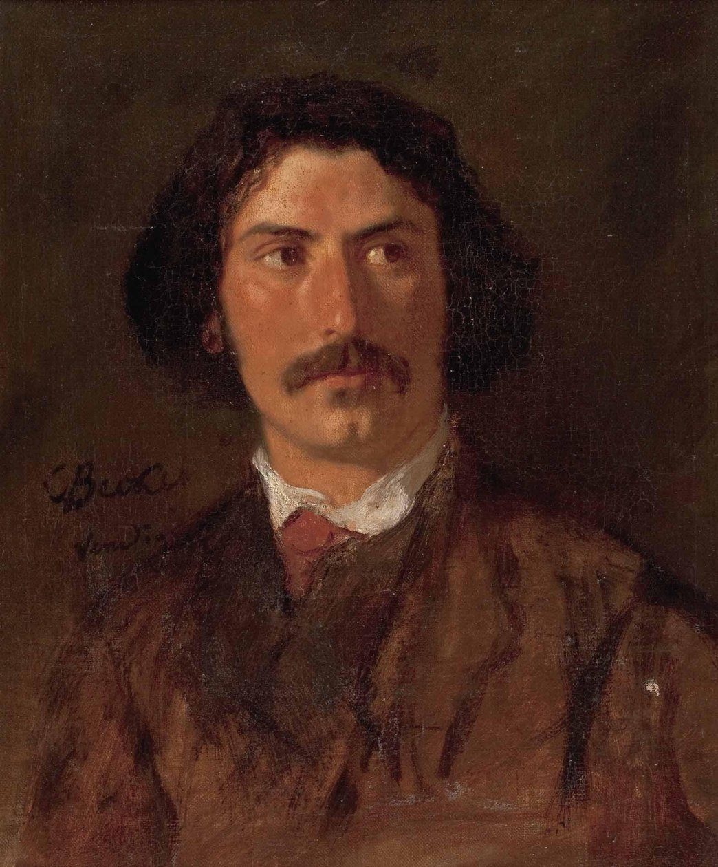 Carl Ludwig Friedrich Becker Portræt af en mand af Karl Becker