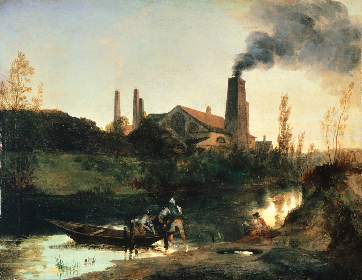 Eberswald Mølle, ca. 1830, af Charles Blechen (1798-1840), olie, 25x33 cm af Carl Blechen