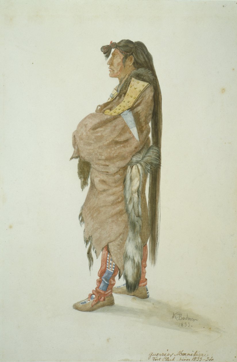Ahsch? Psa Masihichsi, en Hidatsa-mand af Karl Bodmer