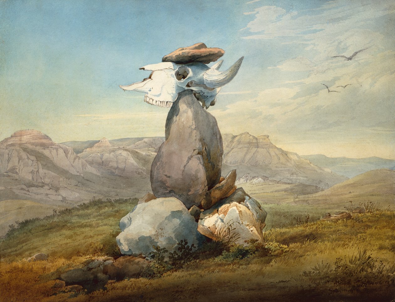 Assinboin Medicin tegn af Karl Bodmer