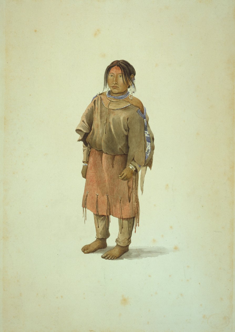 Blackfeet pige af Karl Bodmer