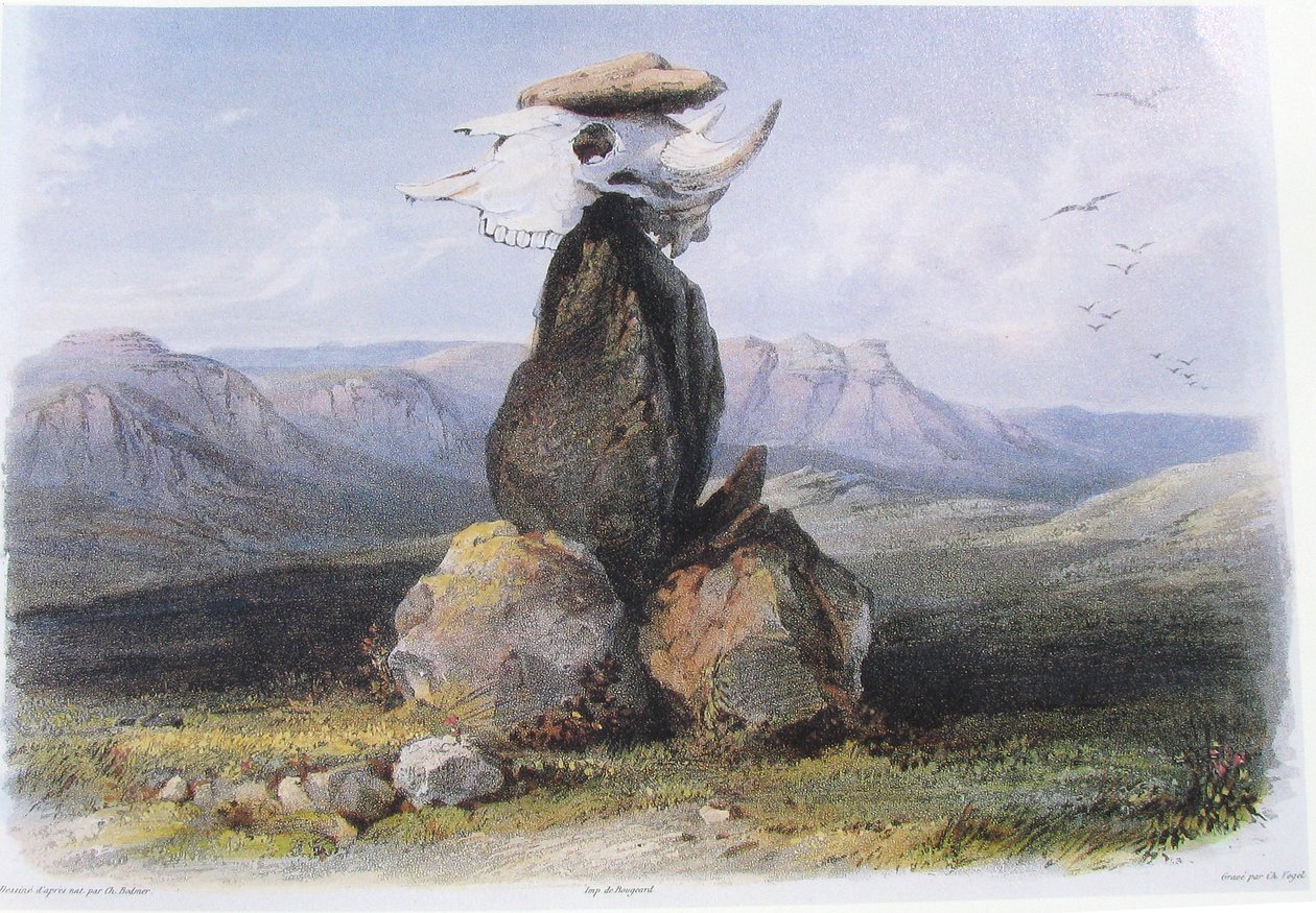 Karl Bodmer Magisk bunke af Assinboin-indianere af Karl Bodmer