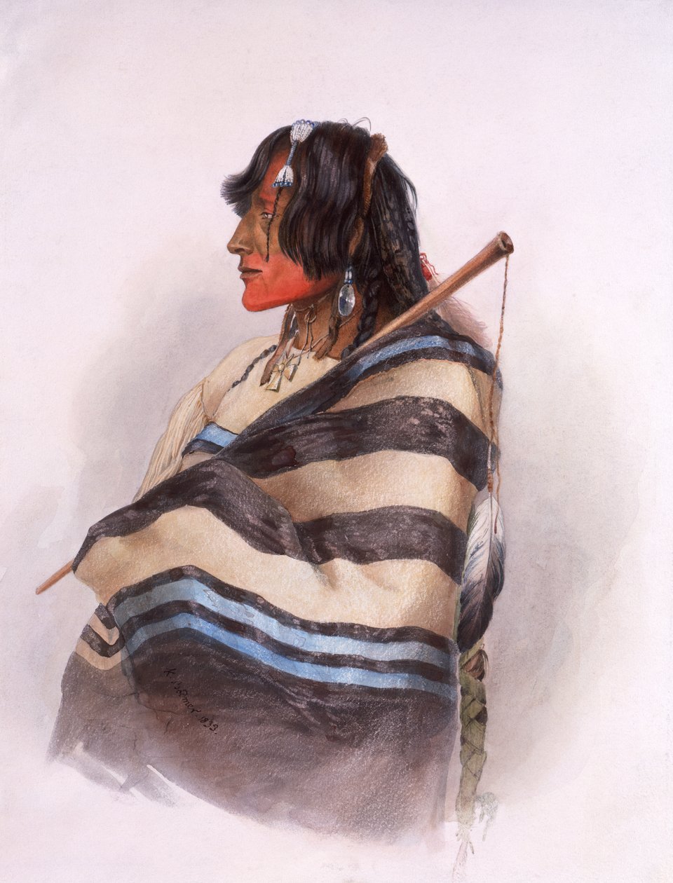 Kiasax Piegan Blackfeet Man af Karl Bodmer