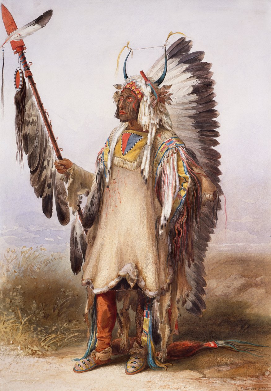 Mató-Tópe, Mandan-chef af Karl Bodmer