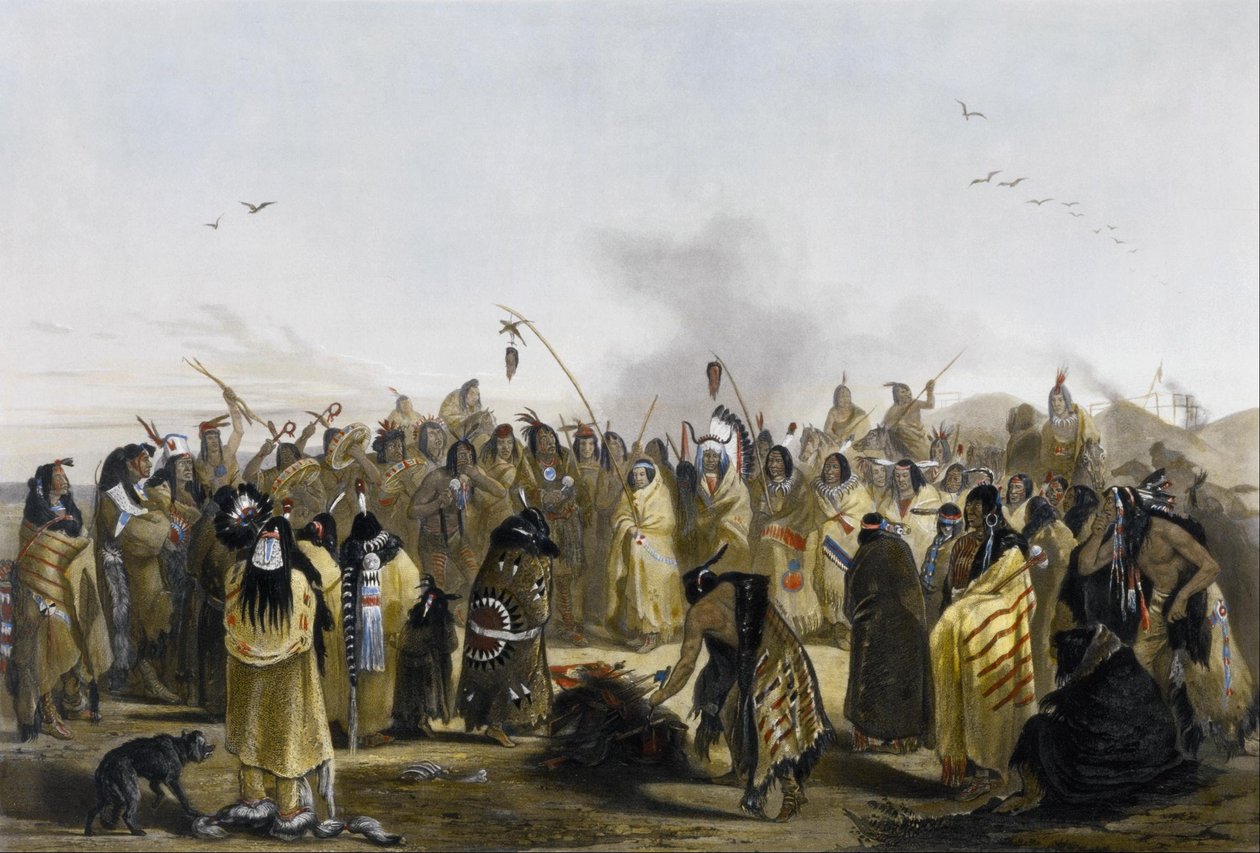 Minitarernes hovedbundsdans af Karl Bodmer