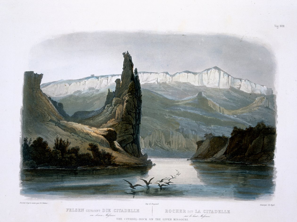 Citadel Rock på Upper Missouri, plade 18 fra bind 1 af 